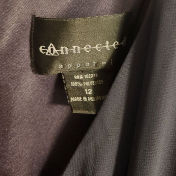 Connected Apparel, Dark Gray, Dress Women's 12, Midi Length, Zip Up Sleeveless - Picture 5 of 6